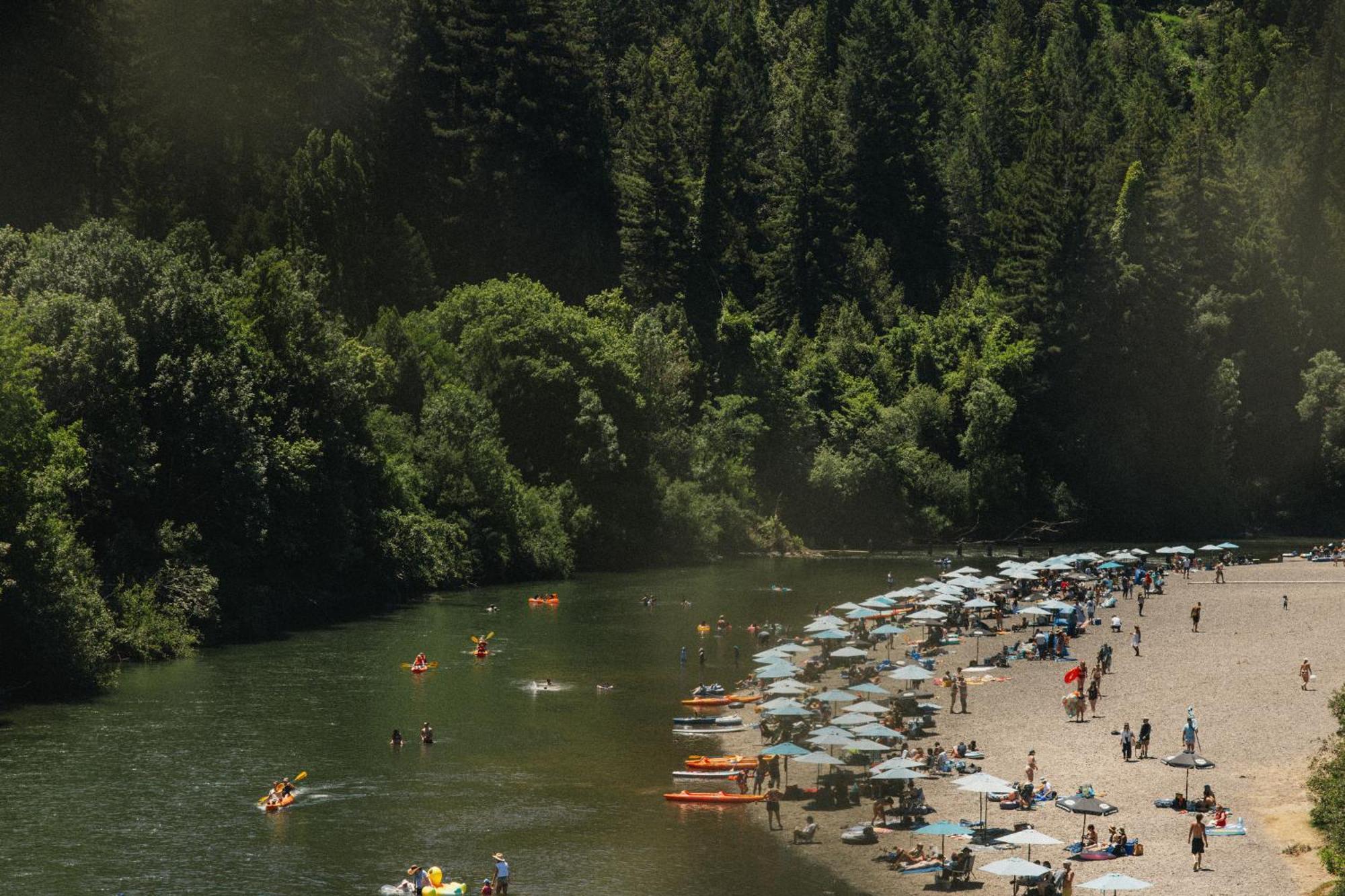 Johnson'S Beach Cabins And Campground Guerneville Extérieur photo